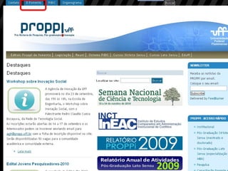 A pesquisa na uff e os programas da proppi