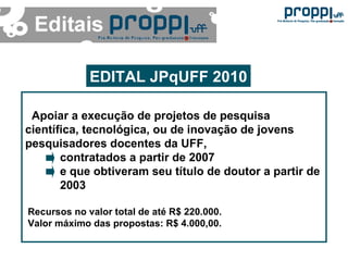 A pesquisa na uff e os programas da proppi