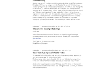 Seite 18Landeshauptstadt München Referat für Stadtplanung und Bauordnung | München MitDenken! | Dr. Andreas Peter | 24.09.2013
München MitDenken! - Online-Diskussion 16.4.-11.5.'12
 