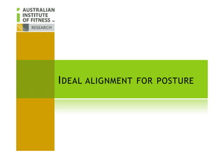 IDEAL ALIGNMENT FOR POSTUREIDEAL ALIGNMENT FOR POSTURE
 