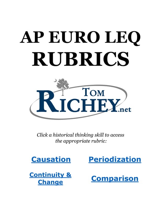 Ap Euro LEQ Rubric