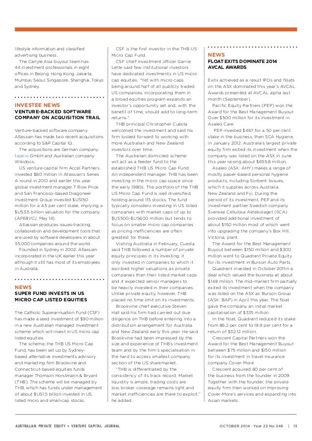 Asian capital journal venture