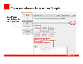 Crear un Informe Interactivo Simple

Los Pasos
del Asistente
de Creación
 