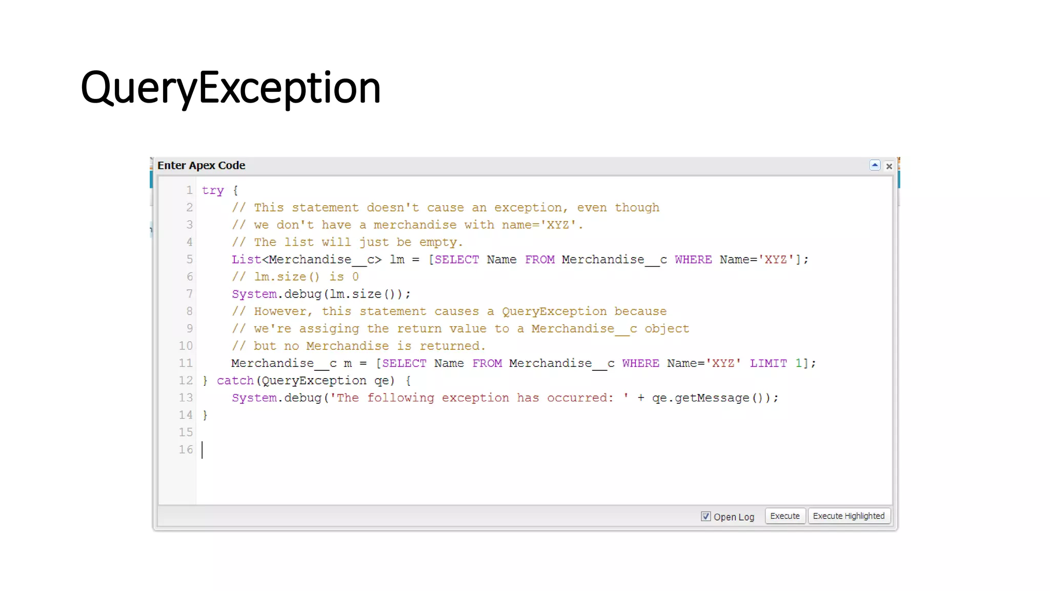 QueryException
 