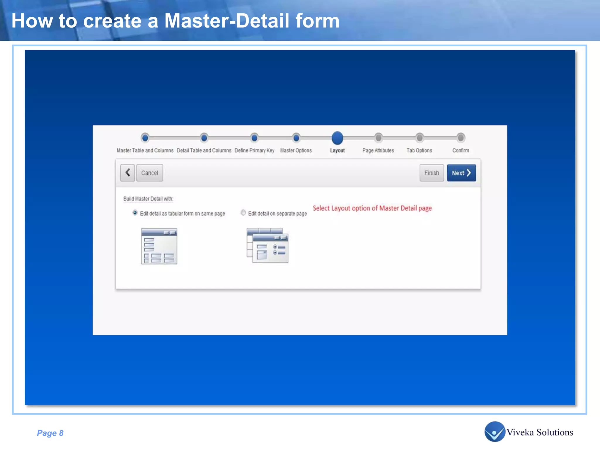 Apex - How to create a master detail form | PPTX