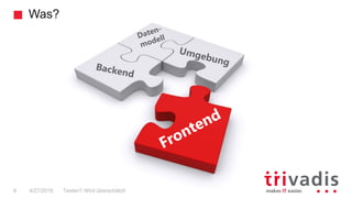 Was?
Testen? Wird überschätzt!6 4/27/2016
 