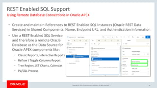 creating a rest enabled sql service reference Images... Oracle APEX 18.1 New Features | PDF