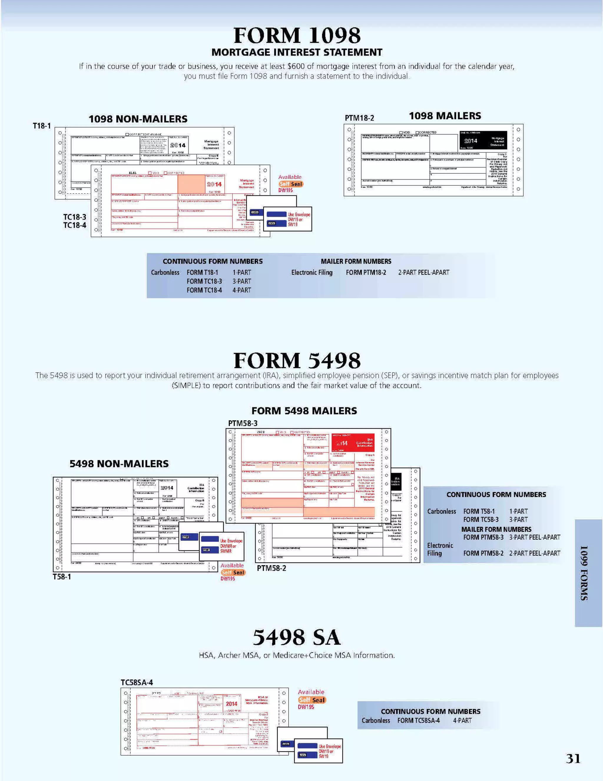 Tax forms catalog 2014 PDF