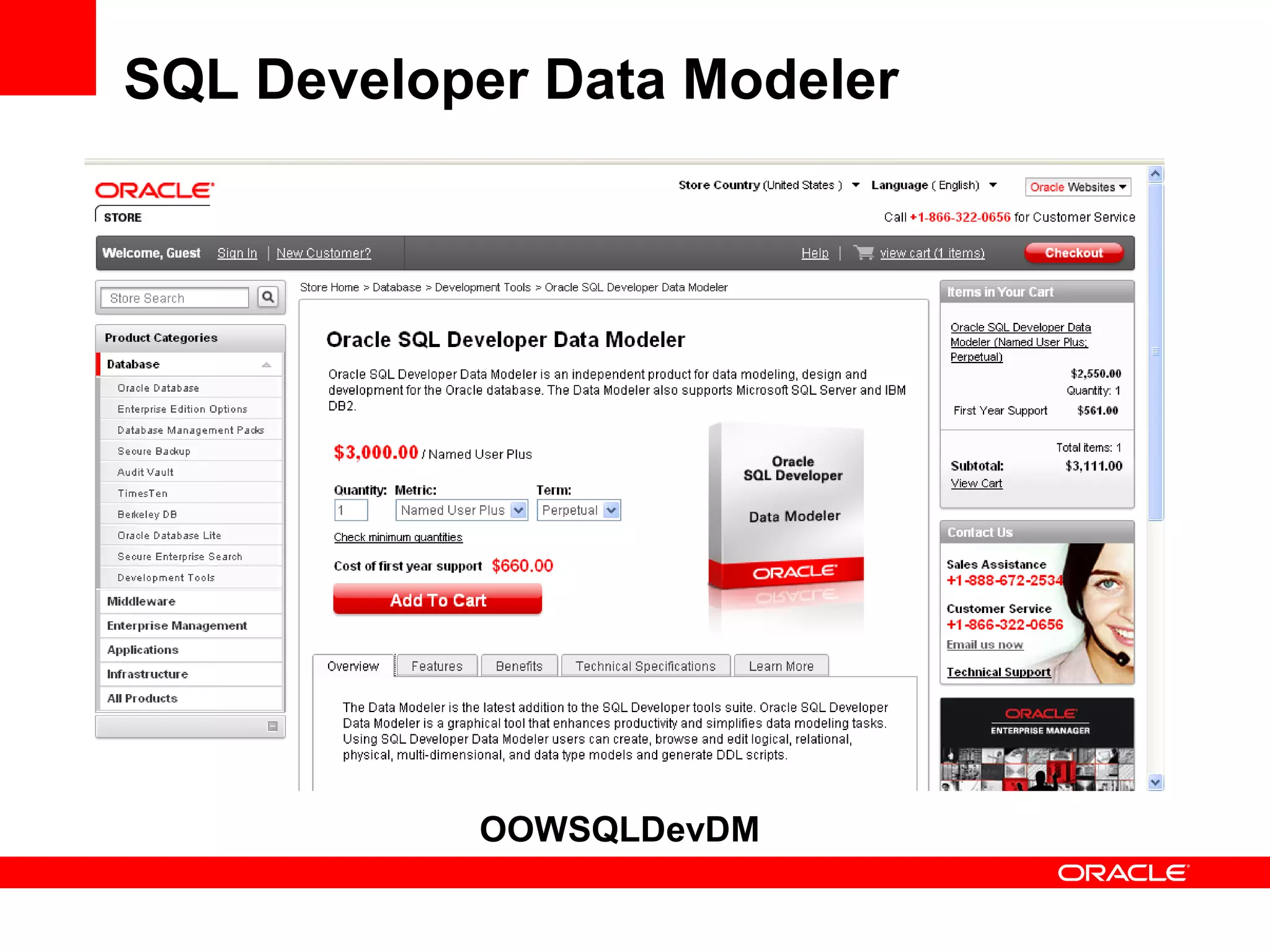 SQL Developer Data Modeler
OOWSQLDevDM
 