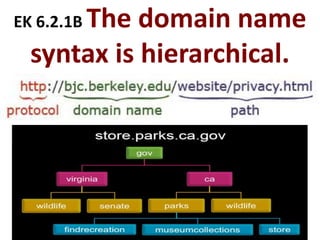 EK 6.2.1B The domain name
syntax is hierarchical.
 