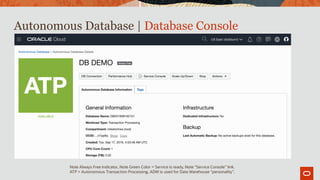 Oracle APEX, Oracle Autonomous Database, Always Free Oracle Cloud ...