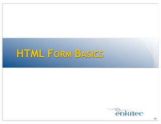 HTML FORM BASICS
15
 