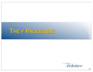 THE F PROCEDURE
29
 