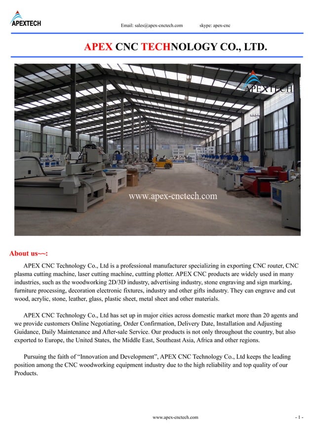 Apex cnc catalogue PDF