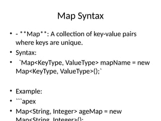 Apex_Collections_Syntax Basic to Advance | PPTX