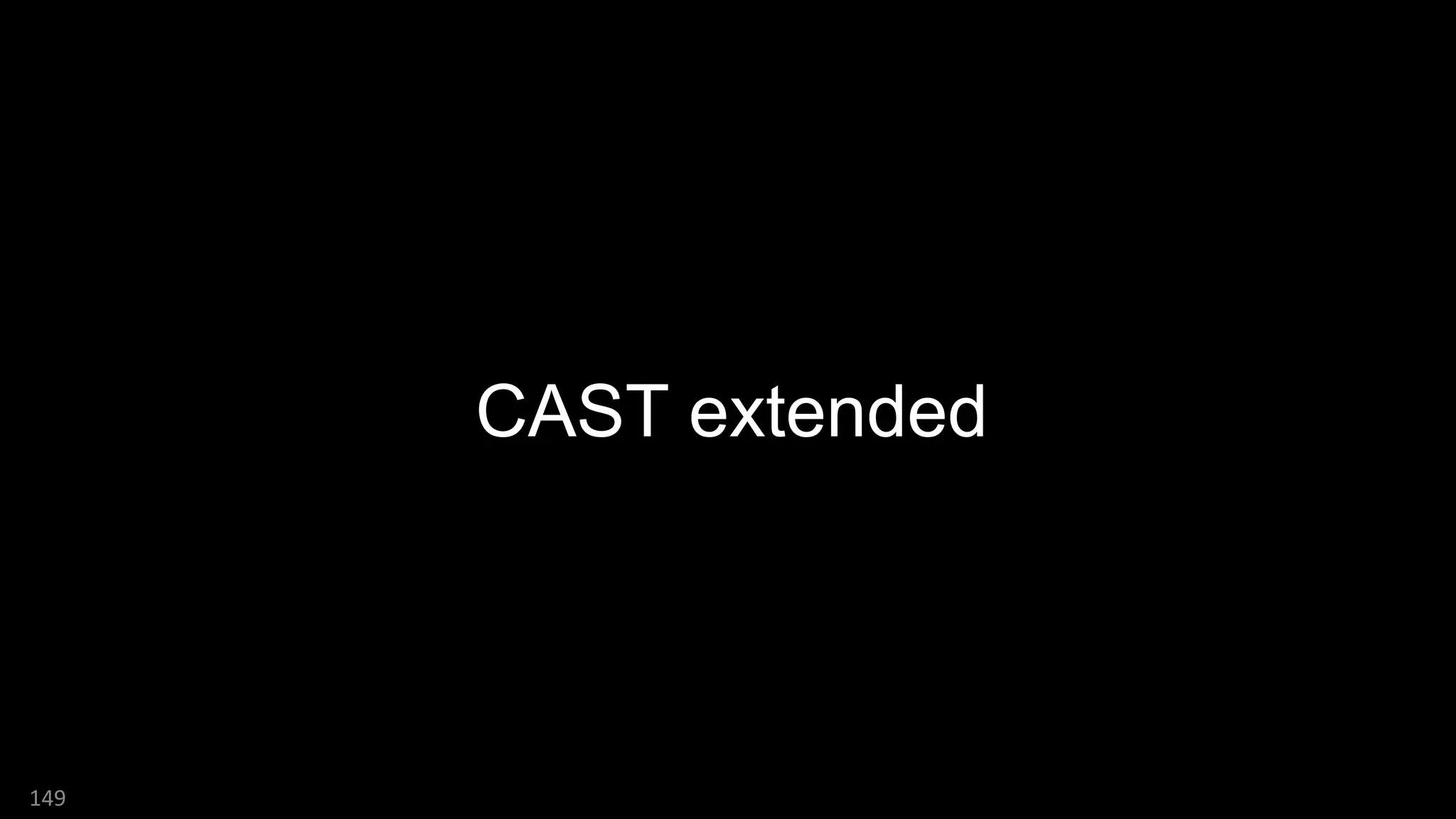 149
CAST extended
 
