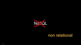 NoSQL
11
non relational
 