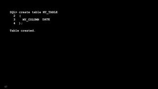 47
SQL> create table MY_TABLE
2 (
3 MY_COLUMN_IS_BETTER_BECAUSE_IT_NOW_HAS_MORE_MEANING
4 );
Table created.
DATE
 