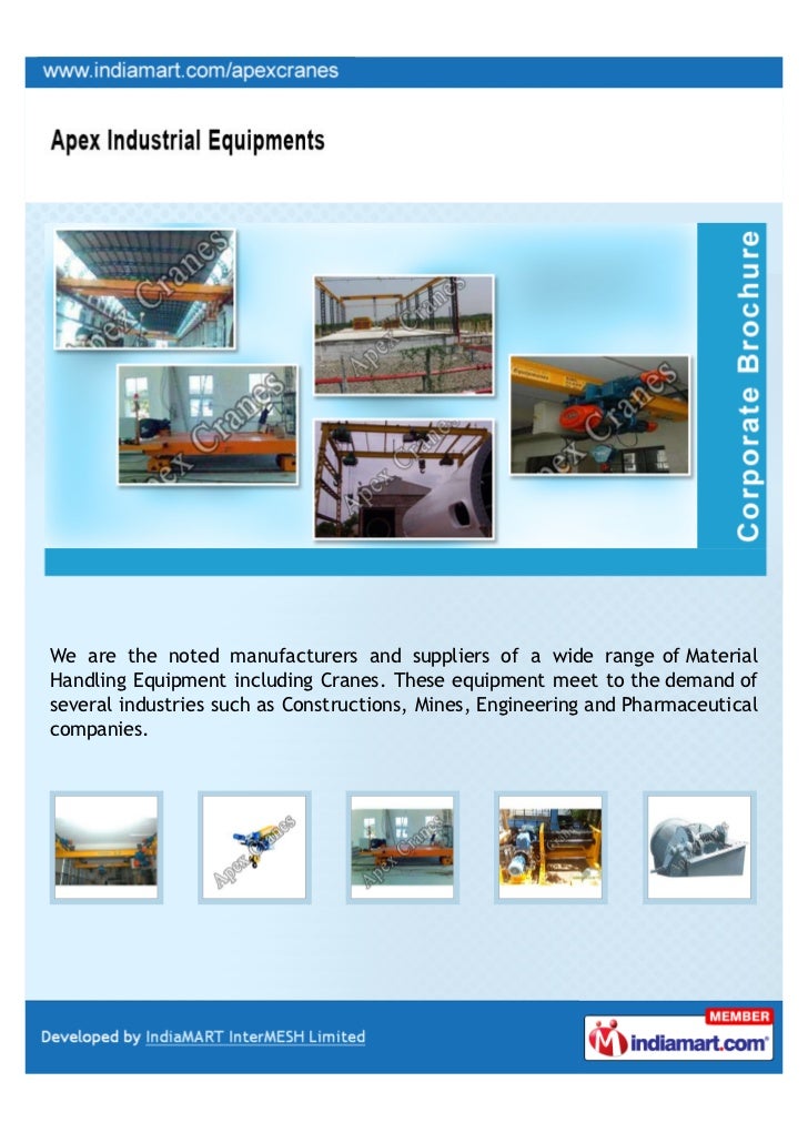 Apex Industrial Equipments, Chennai, Cranes