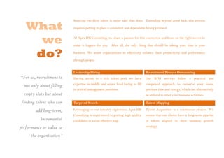 Apex HR Consulting - Corporate Brochure | PDF