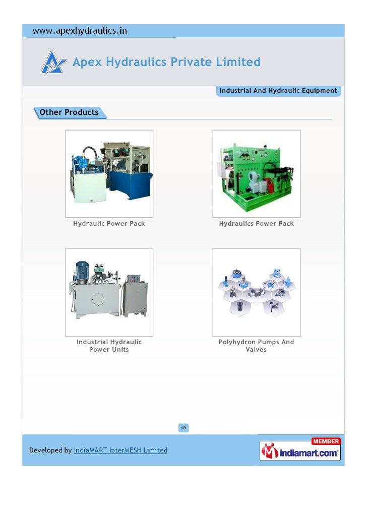 Apex Hydraulics Private Limited Chennai