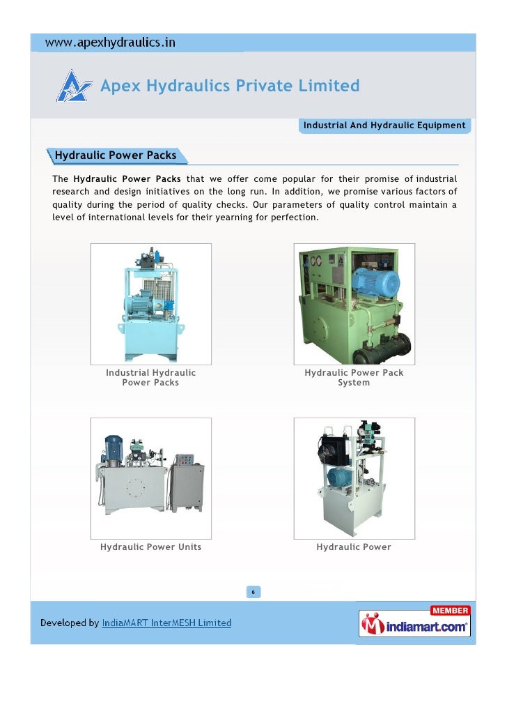 Apex Hydraulics Private Limited Chennai