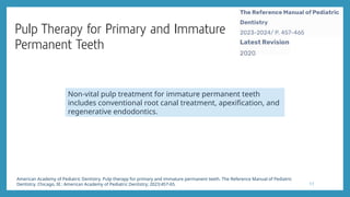 Non-Vital Pulp Therapy and Apexification in Young Permanent Teeth Using ...