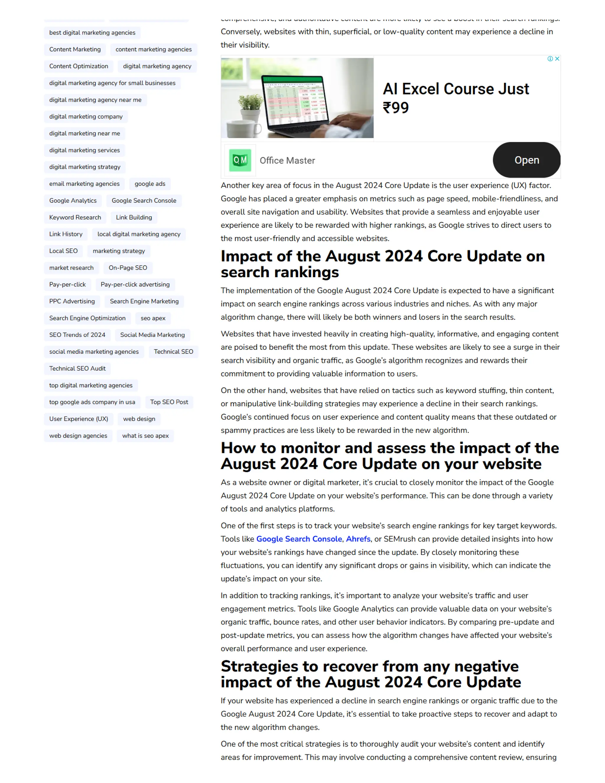 Google August 2024 Core Update Roll Out Is Now Completed | PDF
