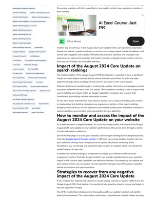 Google August 2024 Core Update Roll Out Is Now Completed | PDF