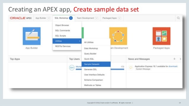 Oracle APEX Introduction (release 18.1)