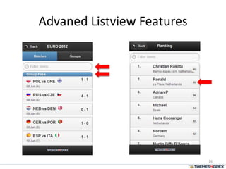 Advaned Listview Features
26
 