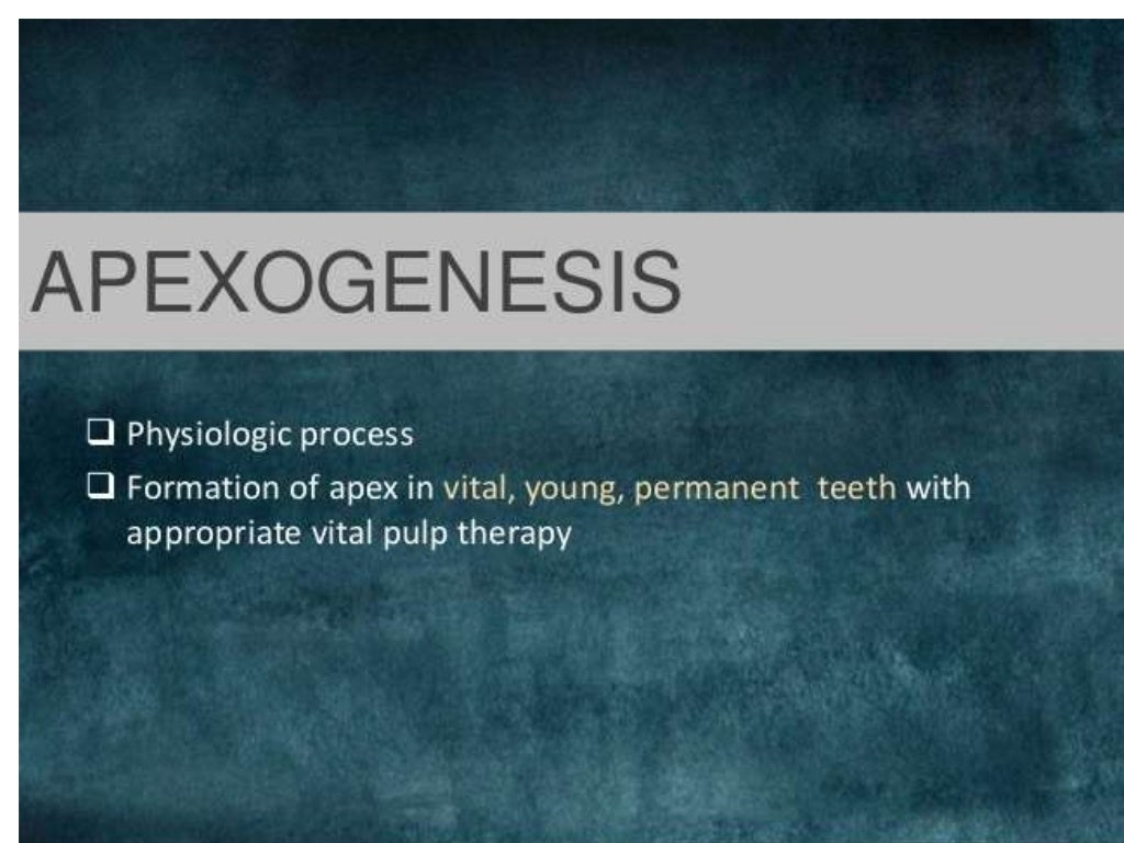 Apexogenesis