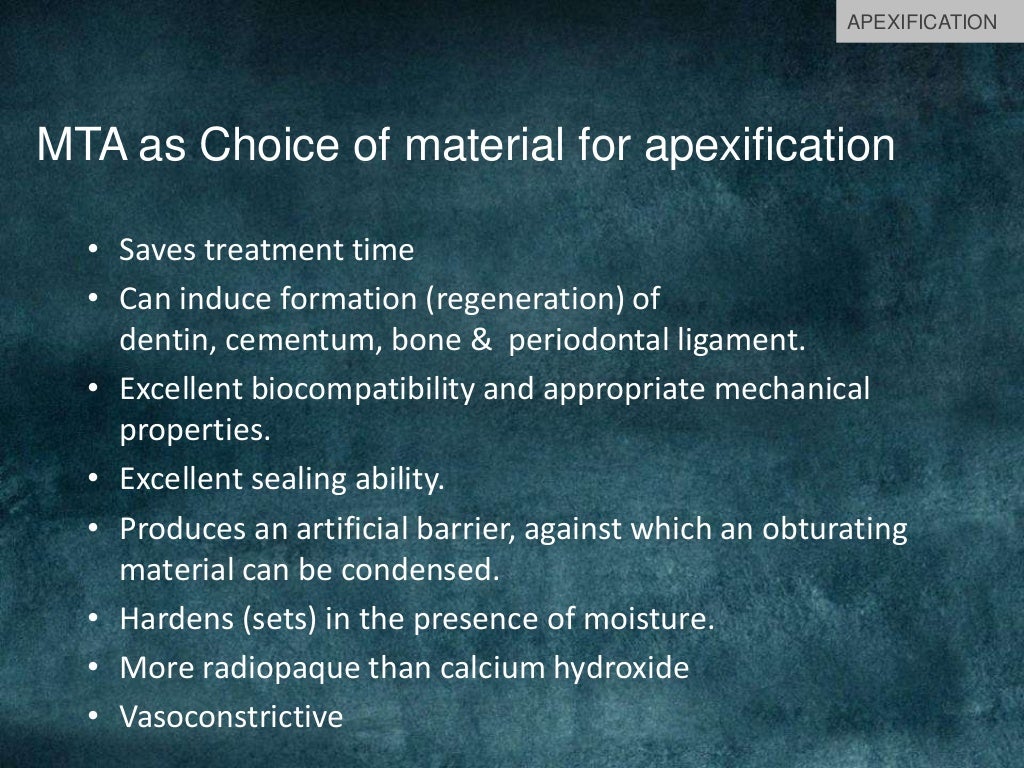 Apexogenesis & apexification