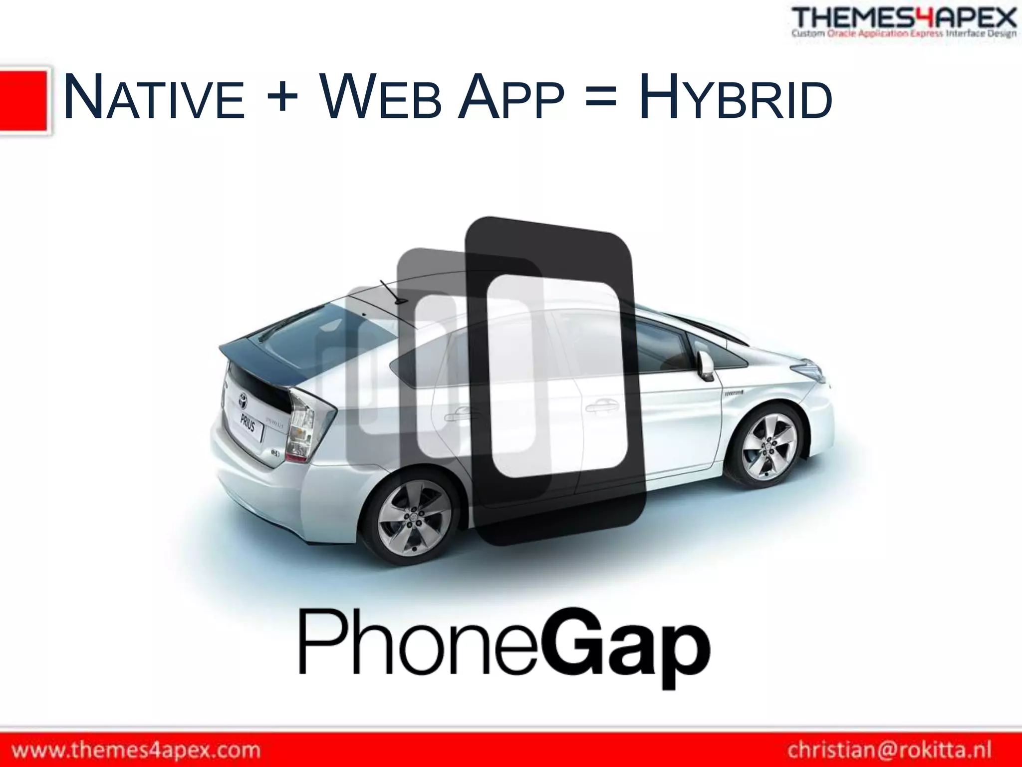 NATIVE + WEB APP = HYBRID
 