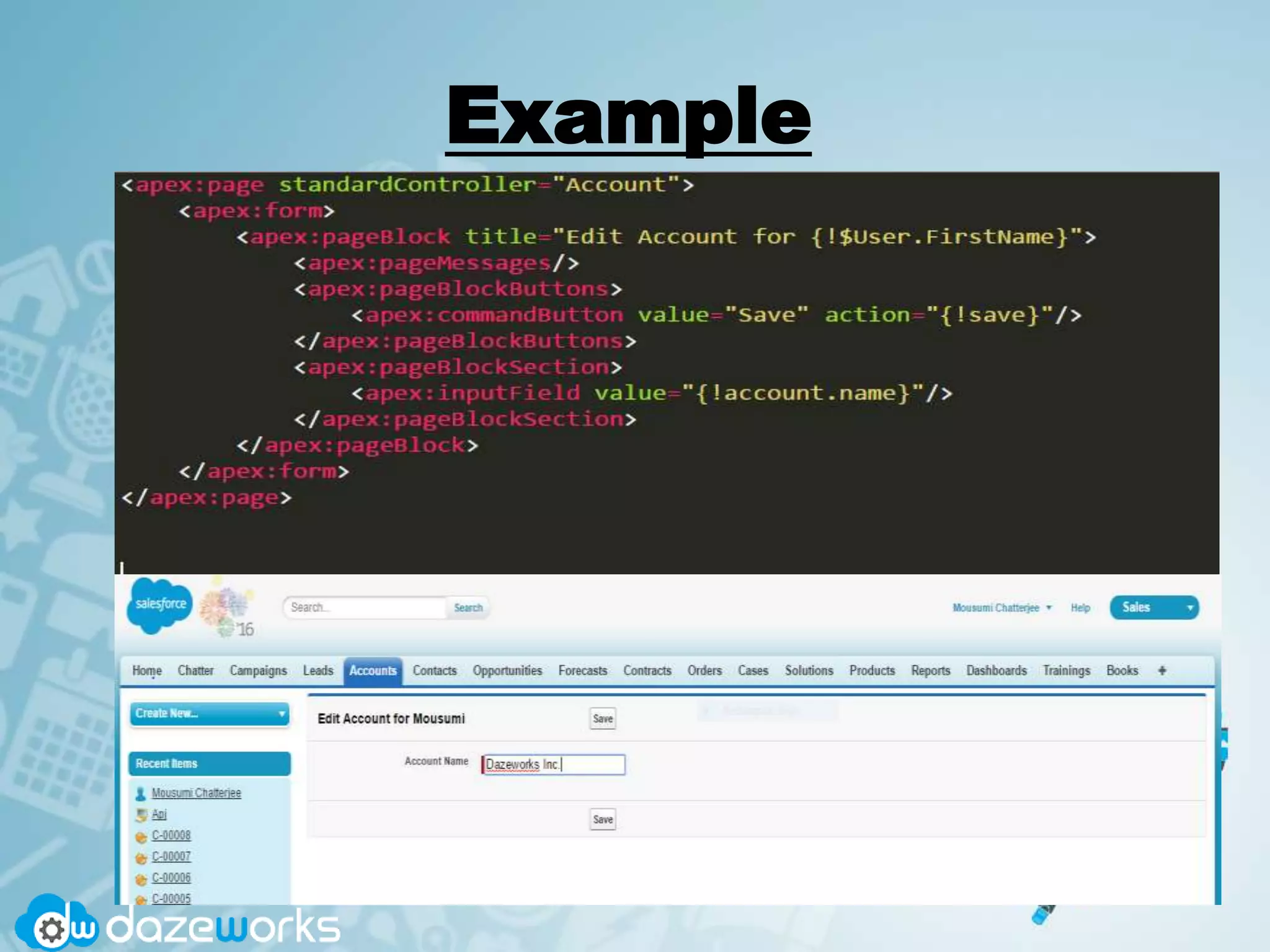Example
 