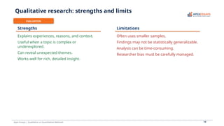Qualitative vs Quantitative Research Methods: Student Guide | PDF