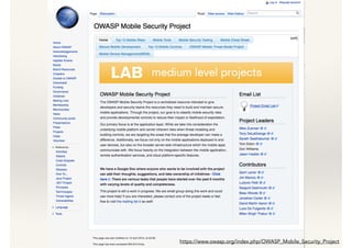 https://www.owasp.org/index.php/OWASP_Mobile_Security_Project
 