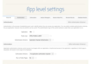 App level settings
 