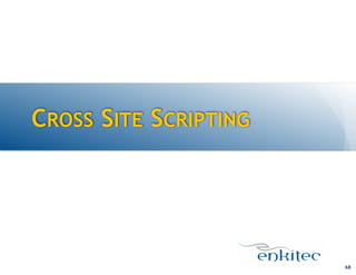 CROSS SITE SCRIPTING
68
 