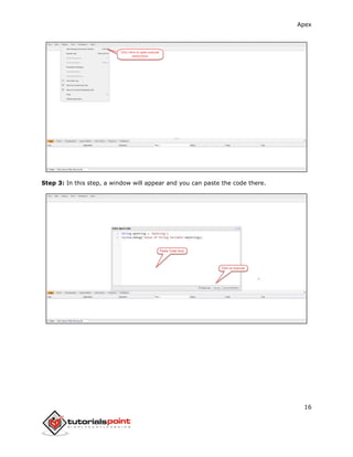 Apex
16
Step 3: In this step, a window will appear and you can paste the code there.
 