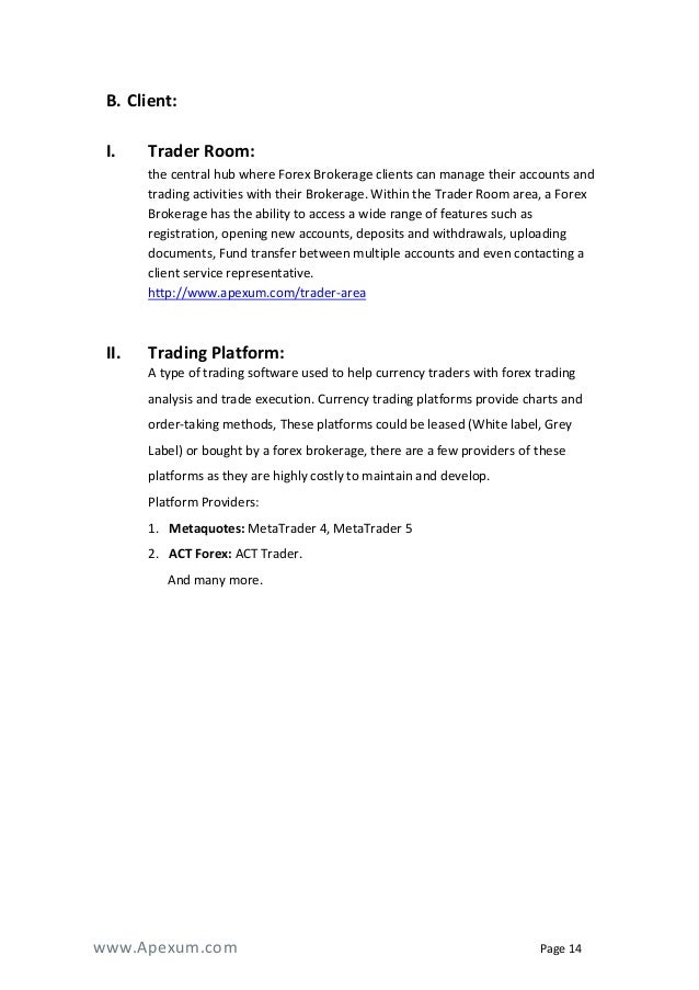 Business plan for forex company