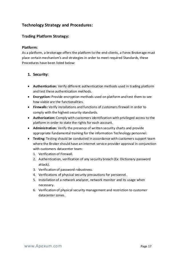 Business plan for forex company