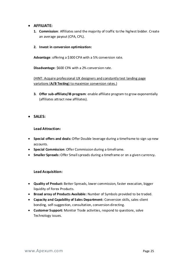 Forex broker business plan