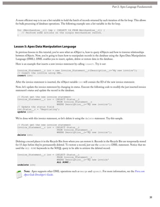 Apex workbook | PDF