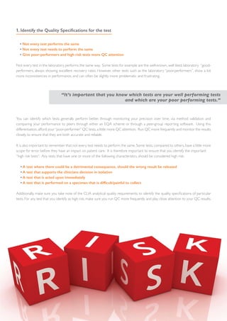 Designing an appropriate QC procedure for your laboratory | PDF