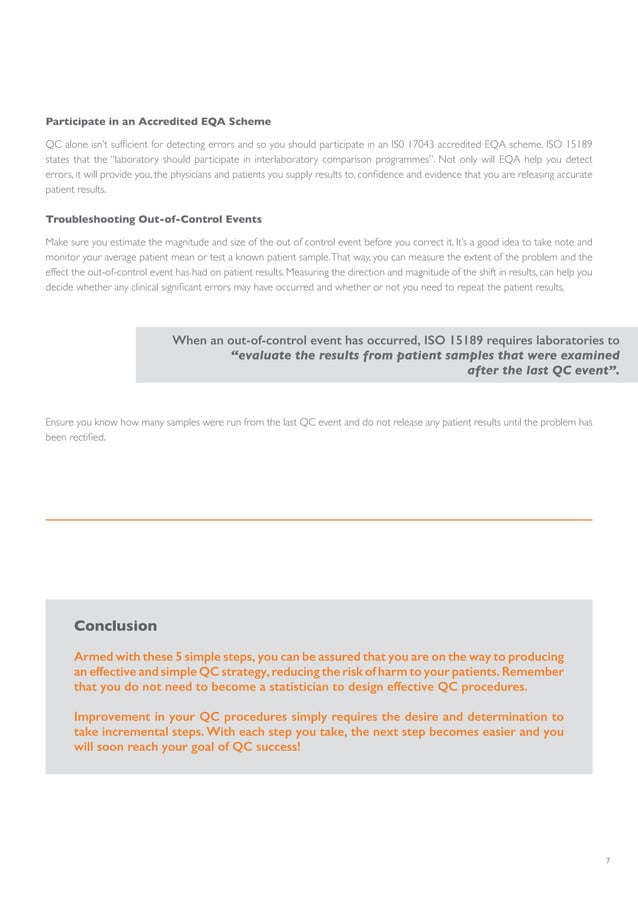 Designing an appropriate QC procedure for your laboratory | PDF