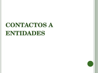 CONTACTOS A ENTIDADES 