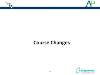 Course Changes
‹6›
 