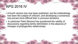 Angiosperm Phylogeny Group from 1 to 4 | PPTX