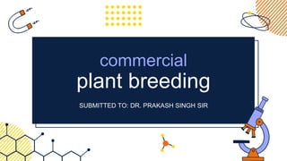 commercial
plant breeding
SUBMITTED TO: DR. PRAKASH SINGH SIR
 